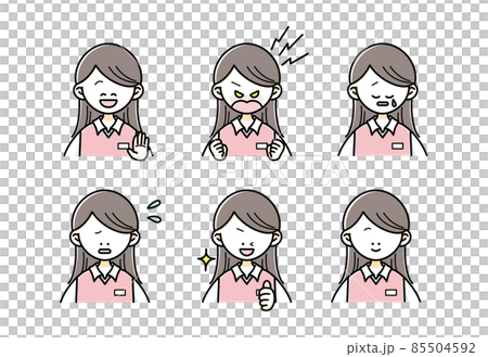 シンプルかわいいolのイラストのイラスト素材