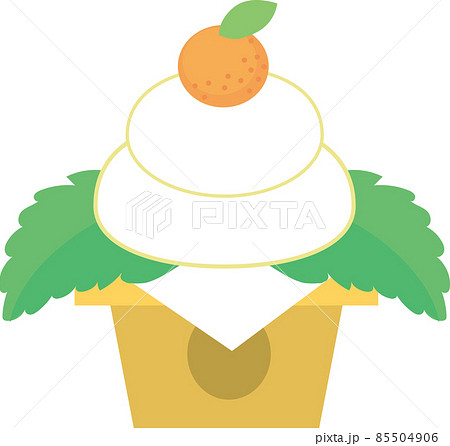 1月のイメージイラスト_鏡もち 1月のイメージイラスト_鏡もち 85504906