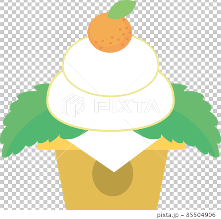 1月のイメージイラスト_鏡もち 1月のイメージイラスト_鏡もち 85504906