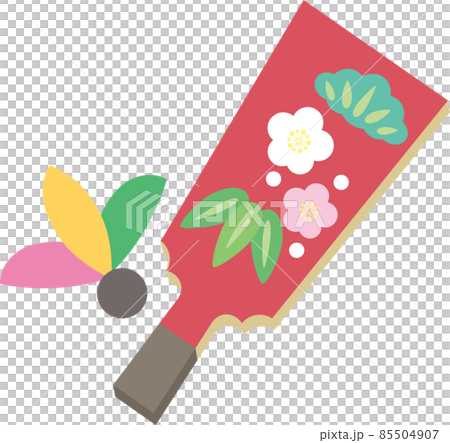 1月のイメージイラスト_羽子板 1月のイメージイラスト_羽子板 85504907