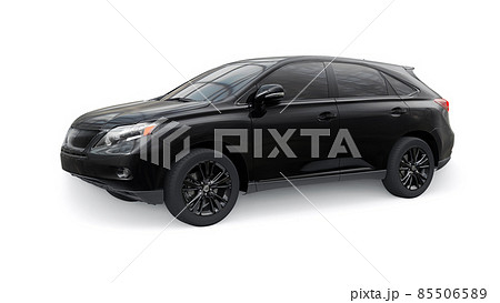 City premium family SUV on white isolated background without shadows. 3d rendering. 85506589