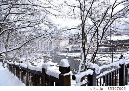 冬の雪降る塩原温泉 冬の雪降る塩原温泉 85507006