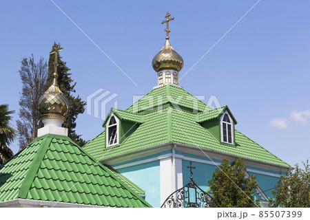 Domes Church of the Nativity of the Virgin in settlement Lazarevskoye, Sochi 85507399