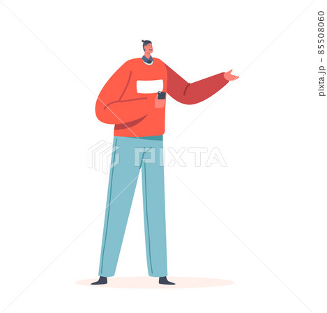 Displeased Male Character Arguing with with Gadget in Hand, Good Looking Adult Man with Hipster Hairstyle Express Negative Emotions Isolated on White Background. Cartoon People Vector Illustration Displeased Male Character Arguing with with Gadget in Hand, Good Looking Adult Man with Hipster Hairstyle Express Negative Emotions Isolated on White Background. Cartoon People Vector Illustration 85508060