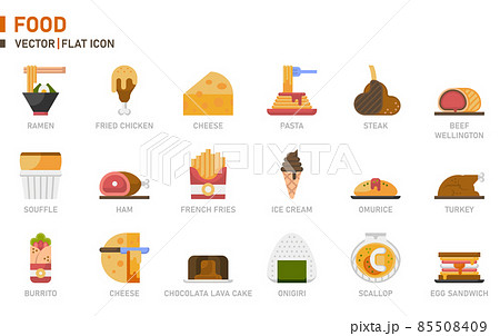 Food icon set. 85508409