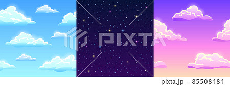 Game textures of clouds or stars seamless patterns 85508484