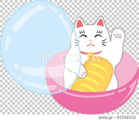 Maneki Neko in Gachapon Capsule_Capsule Half Open Maneki Neko in Gachapon Capsule_Capsule Half Open 85508510