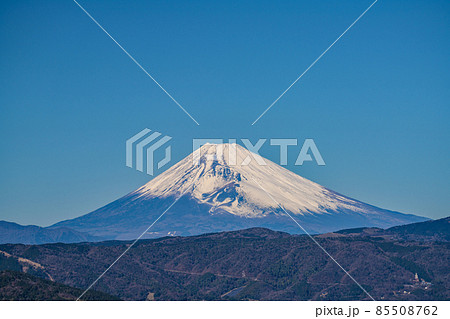 小室山山頂から富士山を望む 小室山山頂から富士山を望む 85508762