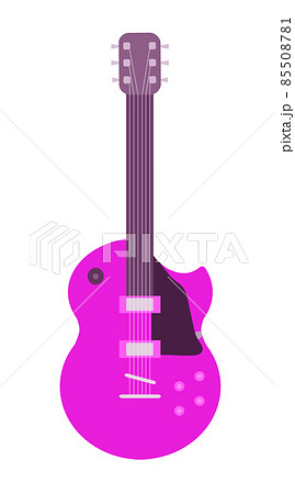 レスポールエレキギター ピンク のイラスト素材