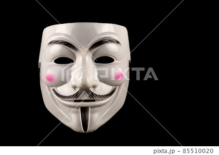 Guy Fawkes Face Mask Isolated on a Black Background 85510020