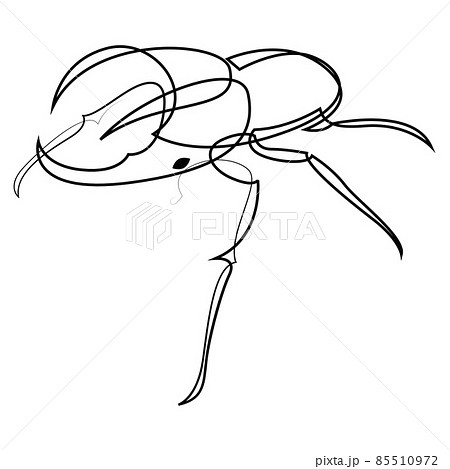 One line rhino beetle design silhouette. Hand drawn minimalism style vector illustration 85510972