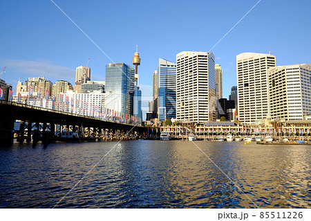 世界で最も美しく魅力的なオーストラリアの港街都市シドニーを代表するお洒落な観光地、ダーリングハーバー 85511226