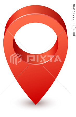 Realistic map pin. Red location pointer. Navigation tag Realistic map pin. Red location pointer. Navigation tag 85512090