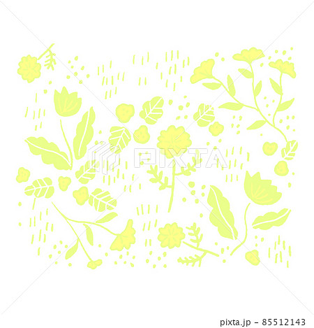 花柄の水彩風背景素材イラスト 85512143