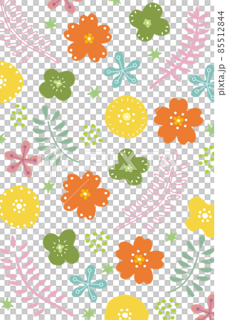 Scandinavian style flower and leaf illustration Scandinavian style flower and leaf illustration 85512844