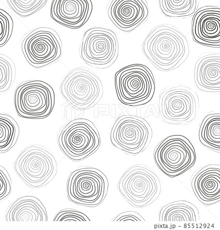 Spiral linear circles seamless pattern. Geometric background. Vector 85512924