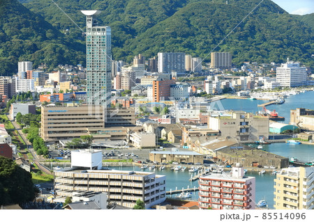 【福岡県】晴天下の門司港の眺望 【福岡県】晴天下の門司港の眺望 85514096