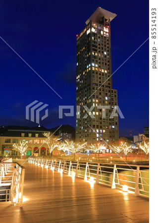 【福岡県】門司港レトロハイマートの夜景（門司港レトロ浪漫灯彩） 85514193