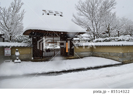 1月に雪舞う京都市東山の高台寺ねねの道を歩く 1月に雪舞う京都市東山の高台寺ねねの道を歩く 85514322