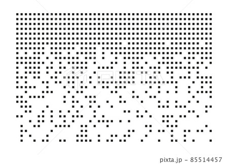 Pixel disintegration, decay effect. Various rectangular elements made of square shapes. 85514457