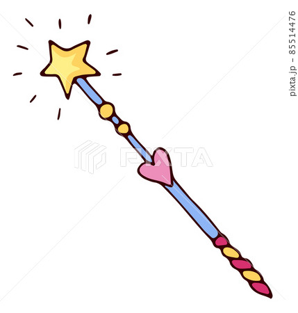 Cute magic wand. Fantasy symbol. Fairy stick 85514476