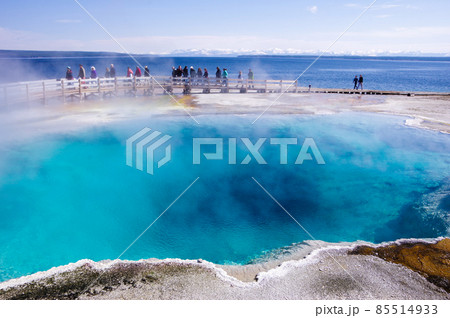 イエローストーン湖畔の熱泉ブラックプール イエローストーン湖畔の熱泉ブラックプール 85514933