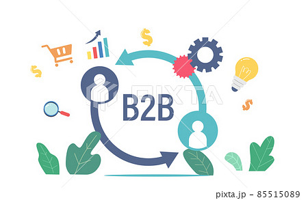 Business to Business Marketing Strategy, B2B Solution Concept. Online Partnership, Agreement, Partnership Collaboration 85515089
