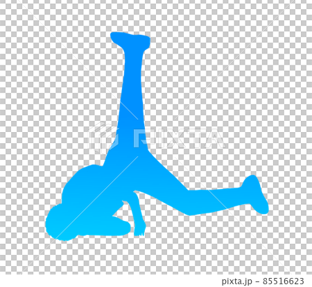 Windmill breakdance silhouette (light blue) 85516623