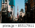 六本木周辺から見る東京タワー 85517911