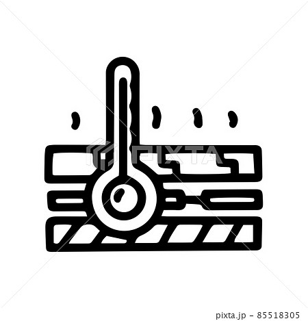 underfloor heating line vector doodle simple icon 85518305