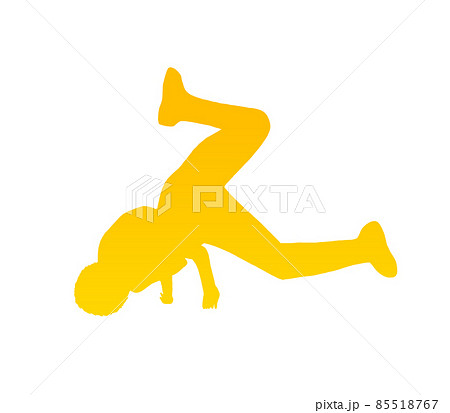 ブレイクダンスチェアーシルエット(黄色) 85518767