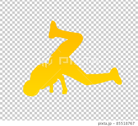 ブレイクダンスチェアーシルエット(黄色) 85518767