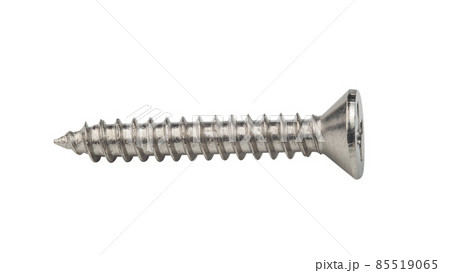 Close up screw isolated on white background with Clipping Path Close up screw isolated on white background with Clipping Path 85519065