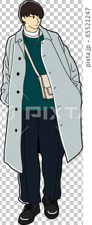 Whole body of a man in winter clothes Whole body of a man in winter clothes 85521247