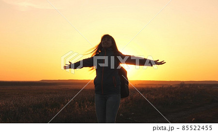 happy girl teen child closed her eyes dream. teenage kid wants a dream come true portrait at sunset. woman daughter silhouette dream of a happy childhood. free face sister closed eyes happy girl teen child closed her eyes dream. teenage kid wants a dream come true portrait at sunset. woman daughter silhouette dream of a happy childhood. free face sister closed eyes 85522455