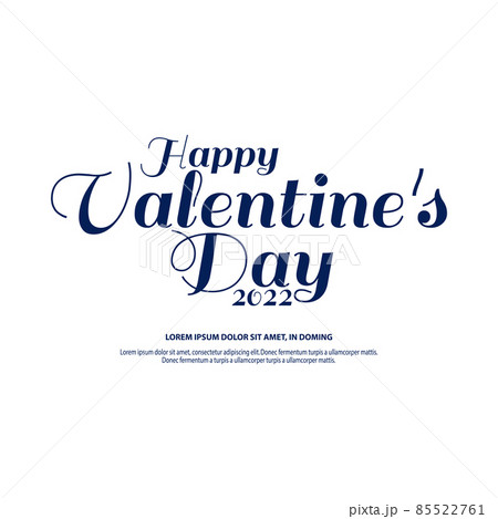 Valentine's Day greetings handwritten letter. Valentine's Day Holiday Typography. Vector illustration. 85522761