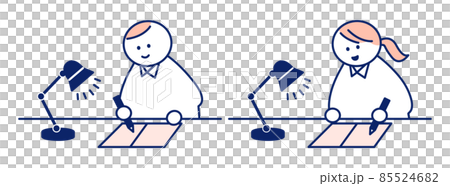 Boys and girls studying Boys and girls studying 85524682