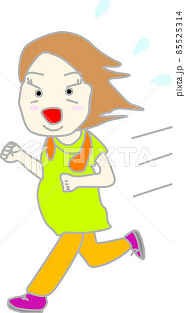ダイエットに励む女性のランニング 85525314