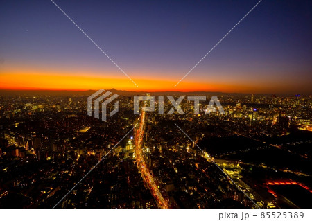 東京夜景　渋谷　2021年12月 85525389