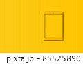 Tablet computer isolated on yellow. 85525890