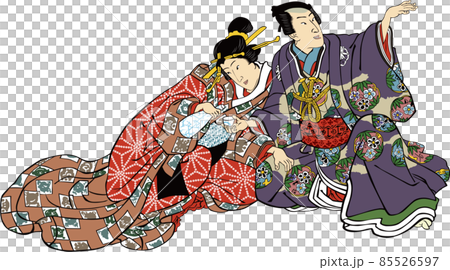 浮世絵 男女 その6のイラスト素材 [85526597] - PIXTA