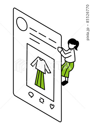 SNSに服の情報を投稿する人 85526770