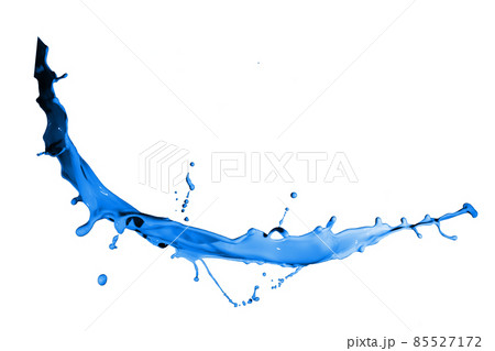 Blue paint splash isolated on white background Blue paint splash isolated on white background 85527172