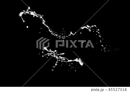 White paint splash isolated on black background. White paint splash isolated on black background. 85527318