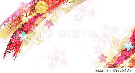 桜　春　水彩　背景 85528125