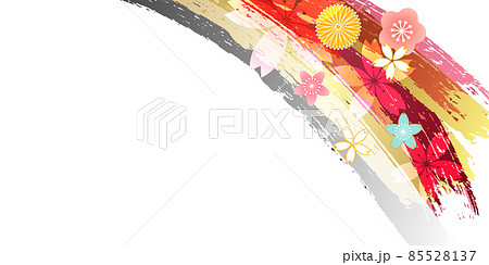 桜　春　水彩　背景 85528137