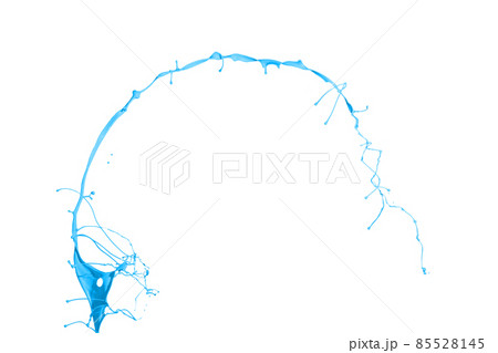 Light blue paint splash isolated on white background 85528145