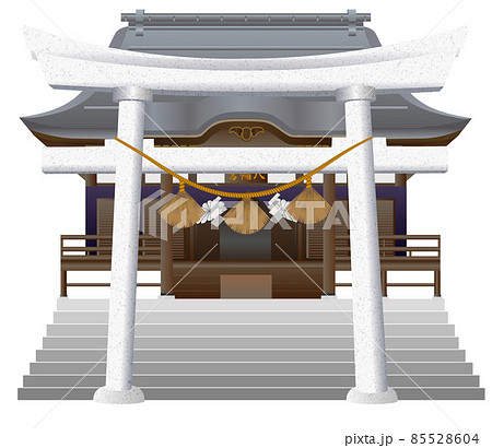 白川八幡神社　本殿　鳥居 85528604