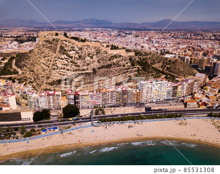 Coastline and Santa Barbara castle Coastline and Santa Barbara castle 85531308