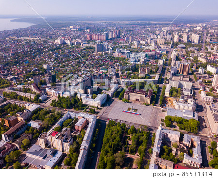 Aerial view of Voronezh overlooking Lenin square 85531314